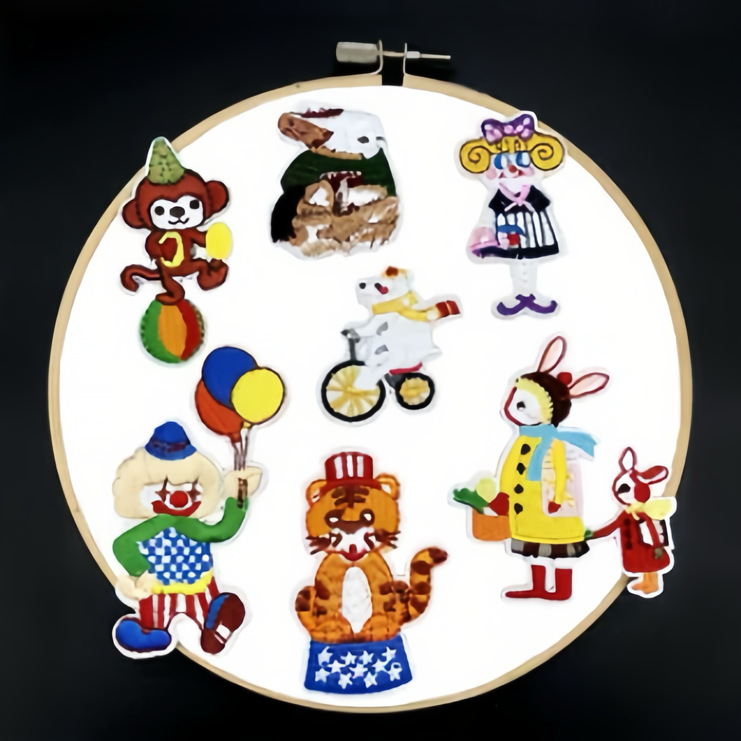 卡通刺绣小布贴毛衣兔子绣花补丁