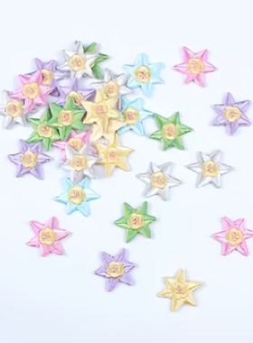 丁香花刺绣布贴紫色可爱绿色黄色背胶小清新衣服蓝色装饰粉色熨烫