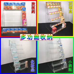 透明亚克力手办模型加高展示架盲盒收纳架玩具玩偶超市整理架陈列