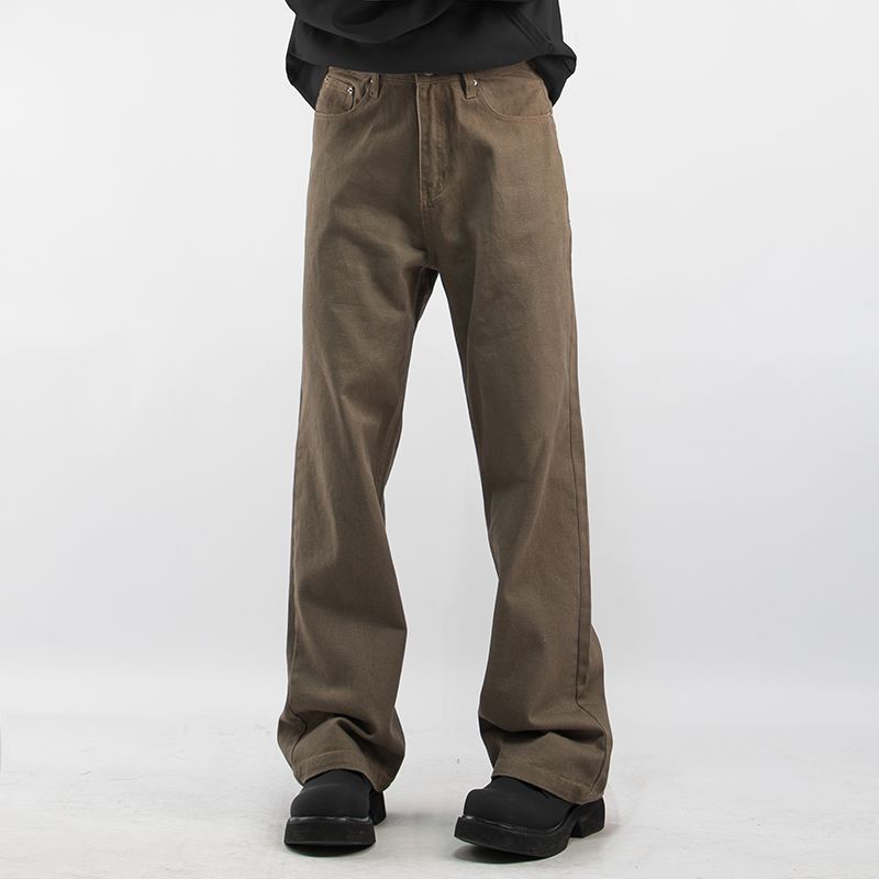 秋季美式复古美拉德水洗休闲裤子男cleanfit宽松直筒工装伐木裤潮