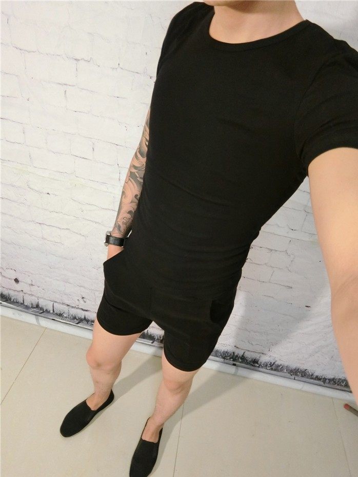 精神社會小夥夏季短袖短褲男快手紅人網紅天佑高迪同款青年套裝潮在類目 男裝, 休閒褲中 - 來自Buy2taobao.com提供專業的淘寶代購服務