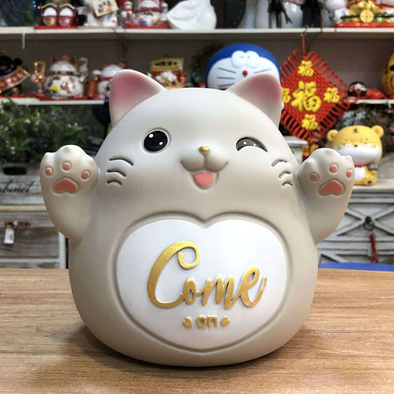 可爱猫咪储钱罐儿童存钱罐大号小猫摆件储蓄罐防摔卡通创意礼物