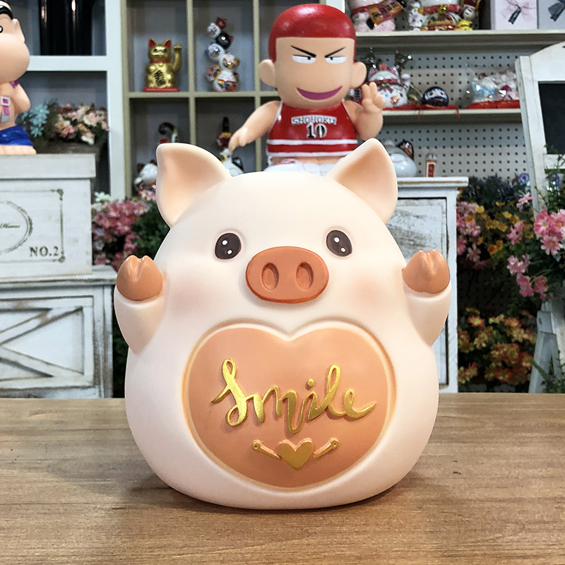 儿童储存罐卡通猪仔存钱罐防摔可爱摆件大号不可取储钱罐创意礼品