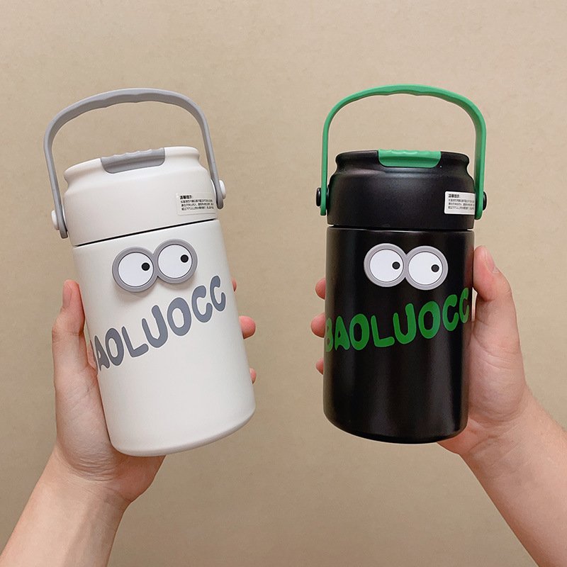 进口保温杯水杯2025新款女高颜值儿童杯子吸管杯学生上学专用秋冬