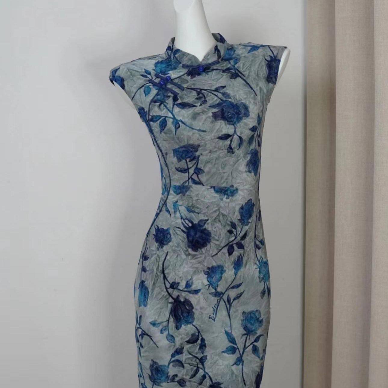 进口2025夏季老上海优雅复古旗袍新款新中式高端气质国风