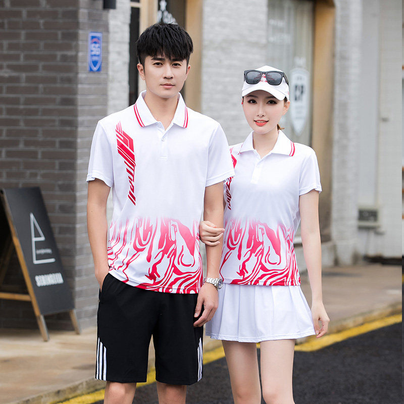 2026新款夏季情侣短袖运动服套装男T恤衫可定制印字logo女跑步服