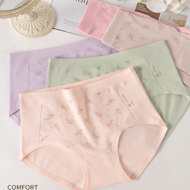 中老年人内裤女士纯棉妈妈印花高腰大码三角内裤宽松全棉加肥裤头,女士内衣/男士内衣/家居服,女三角裤,淘宝优惠券,粉丝福利购,淘宝优惠卷