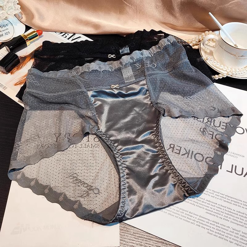 日本Durgge性感内裤女士蕾丝超薄高腰收腹透气无痕大码三角裤