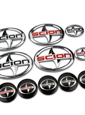丰田个性北美scion标贴 新锐志 凯美瑞 改装车标 车尾标 轮毂标