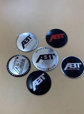 4片价/改装奥迪大众ABT轮毂盖贴标中心盖贴标56MM60MM65MM车标ABT