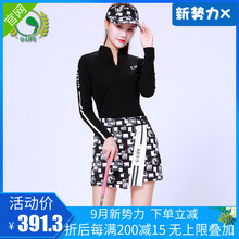 GLIFE高尔夫衣服女长袖韩国上衣春夏裙子套装显瘦黑色女装球服装