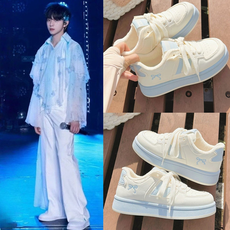 陈浚铭杨博文同款复古百搭校园秋冬板鞋厚底小白鞋学生休闲运动鞋