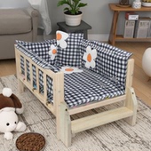 狗床侧开防潮宠物床猫床离地侧开狗窝猫窝小型犬柯基床泰迪床比熊