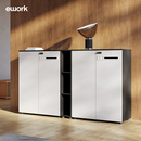 办公室文件柜矮柜资料档案柜密码 锁柜子储物柜简约组合办公柜地柜