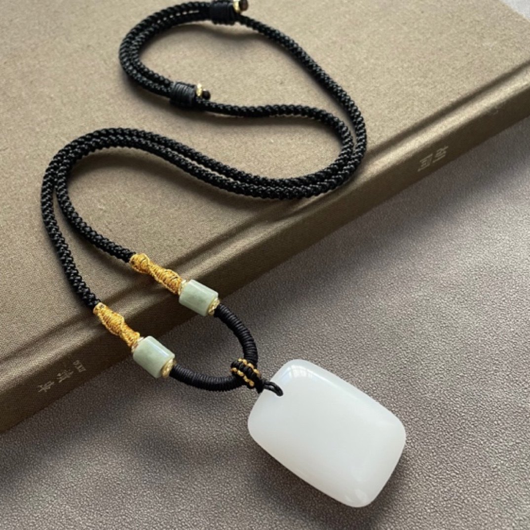 非金属布艺吊坠 布艺手工编织高端挂绳百搭时尚项链绳挂脖 翠竹