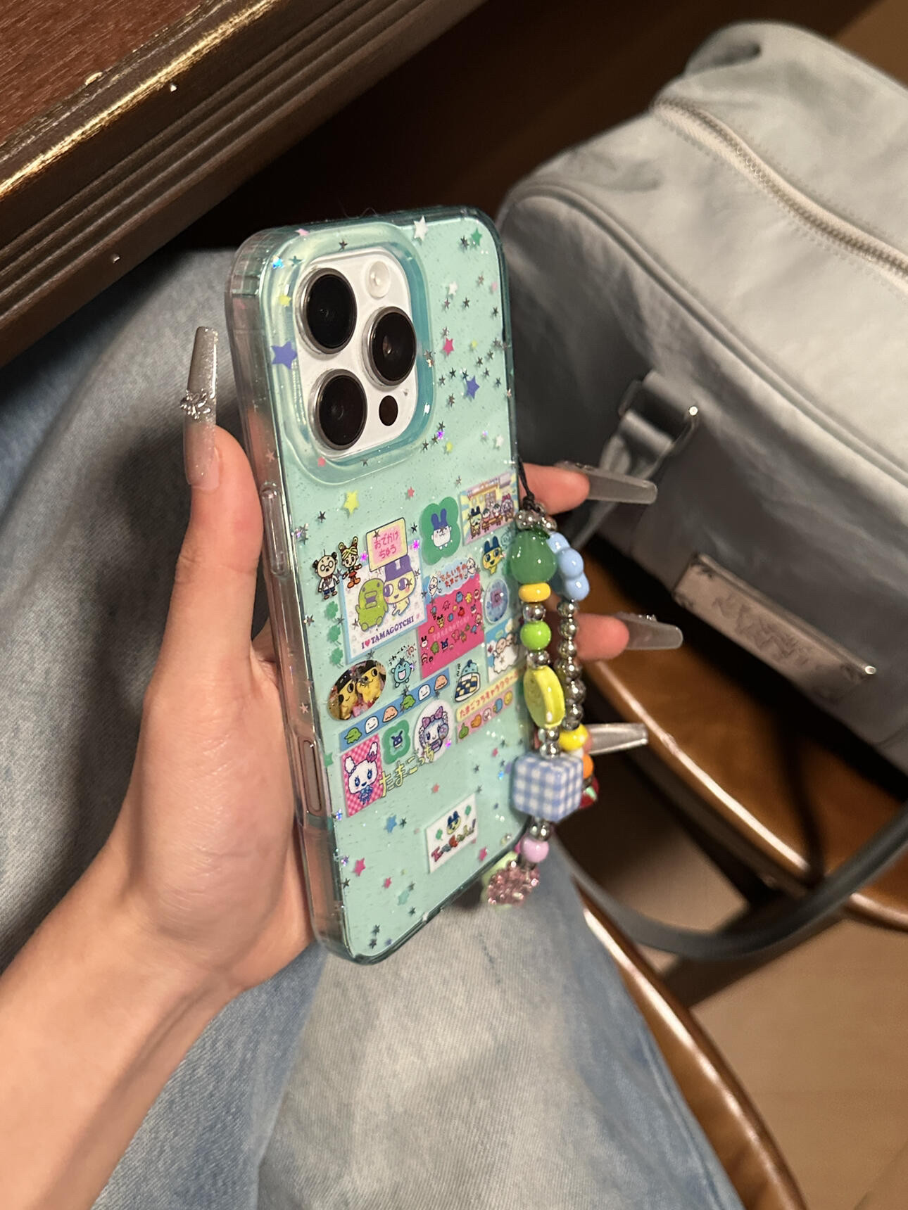 透色夏日水绿色拓麻星星手机壳18promax18proiPhone16双面16pro苹果15女全包新款14promax防摔保护套