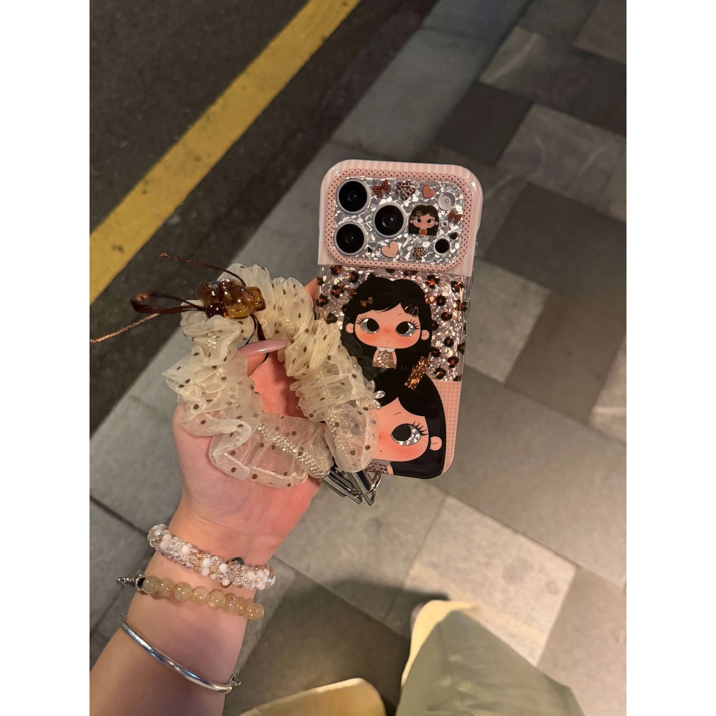 豹纹发夹小满简约ins手机壳17promax保护苹果17pro女iPhone16pro双层iphone16卡通iPhone17苹果15pro