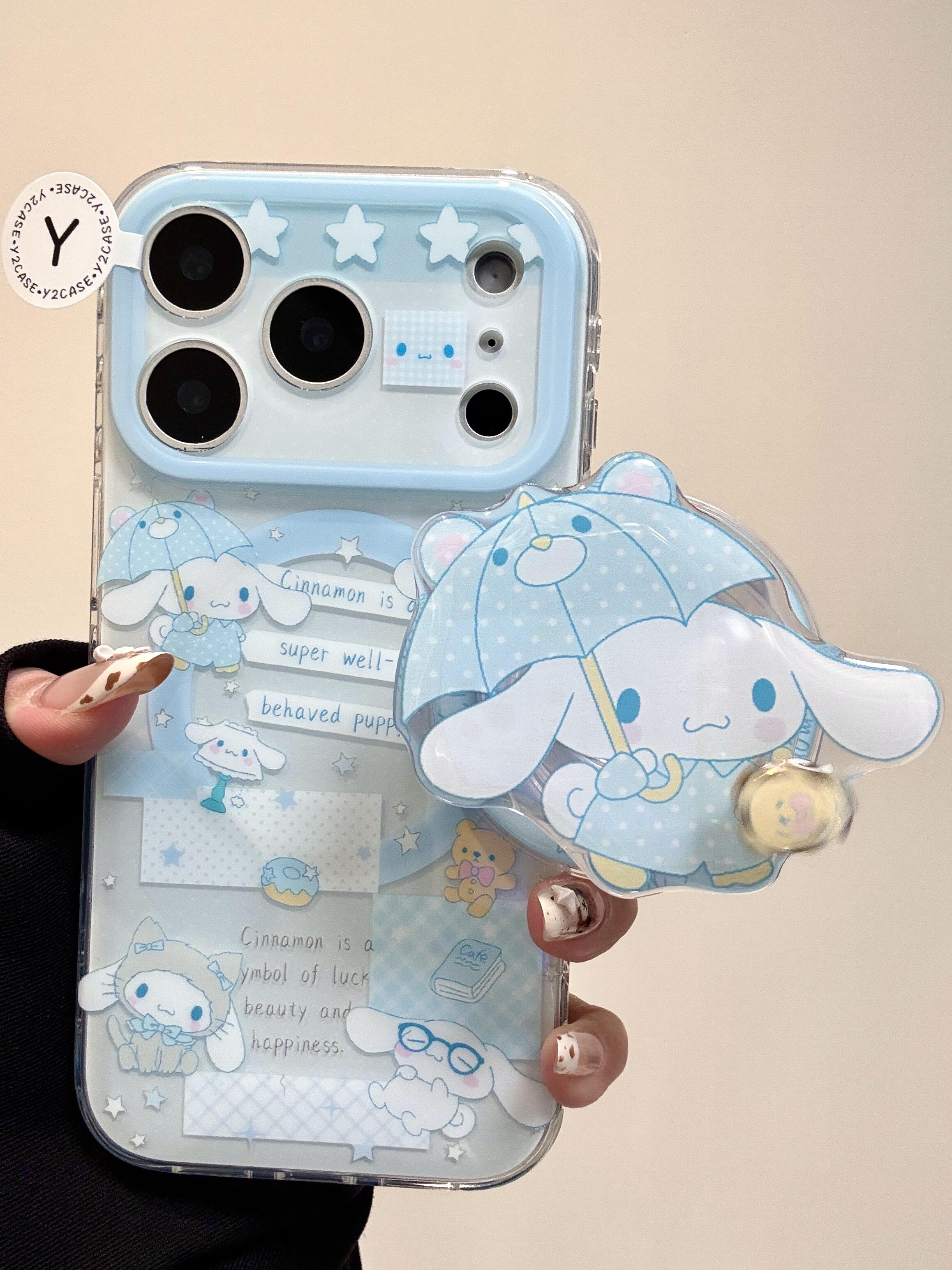 磁吸可爱蓝色波点雨伞玉桂狗17pro手机壳ins韩系17promax保护iphone15女款16pro双层16卡通iPhone17苹果15pro