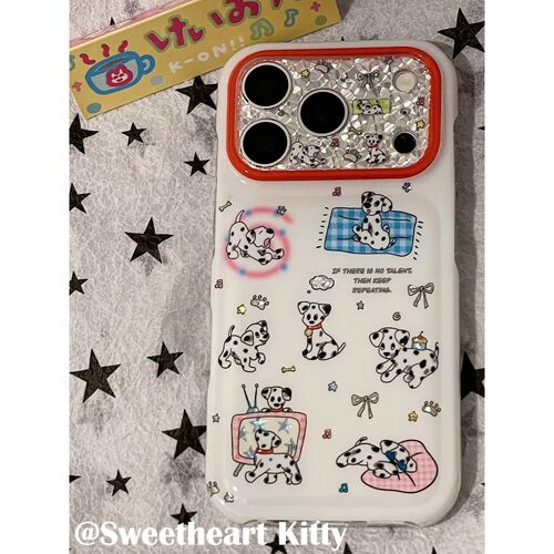 Q萌斑点狗狗插画简约ins手机壳17promax保护iphone15女iPhone16pro双层iphone16卡通iPhone17苹果15pro