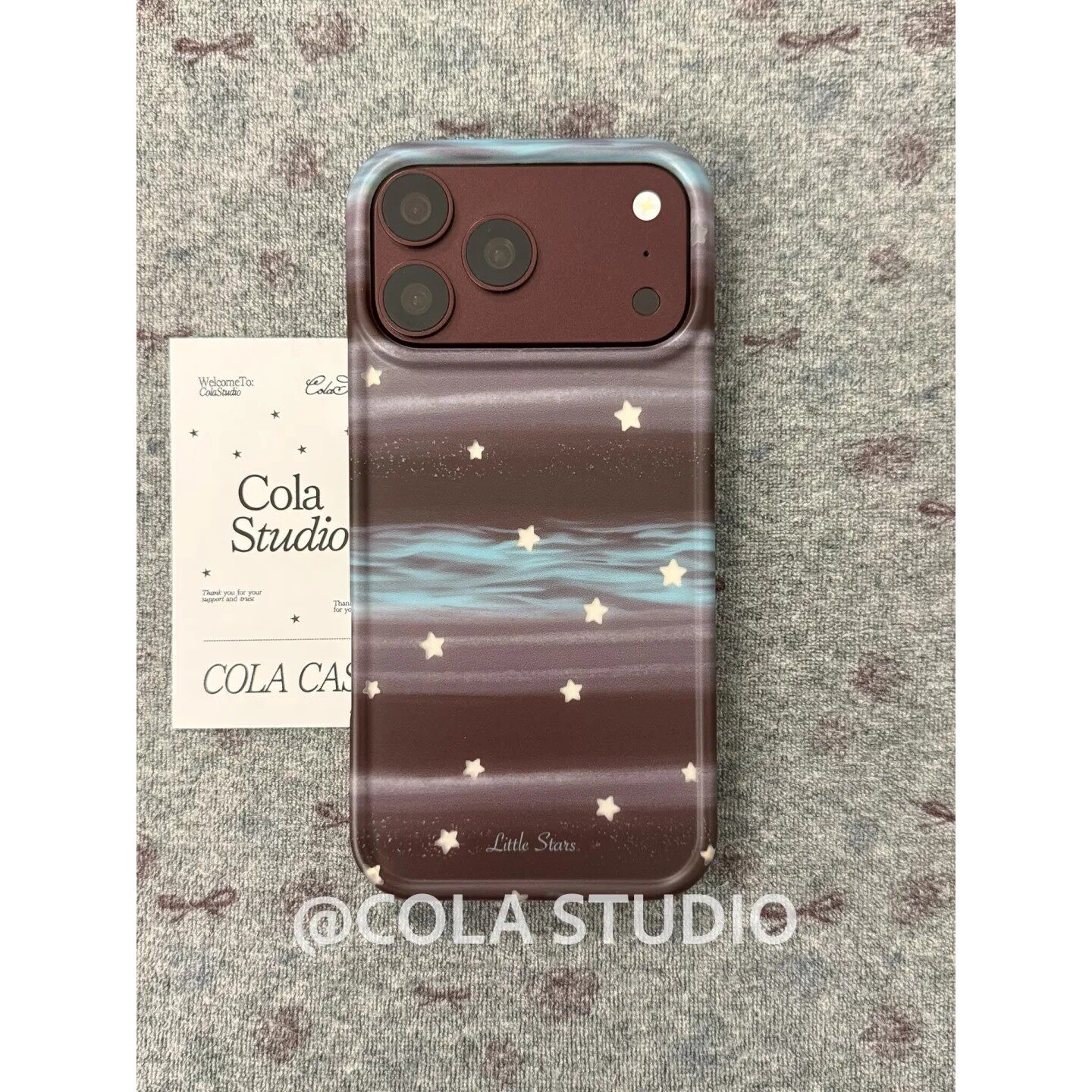 磨砂蓝棕双层手机壳 简约ins18promax保护苹果18pro女苹果17proMax17pro卡通iPhone17苹果16pro