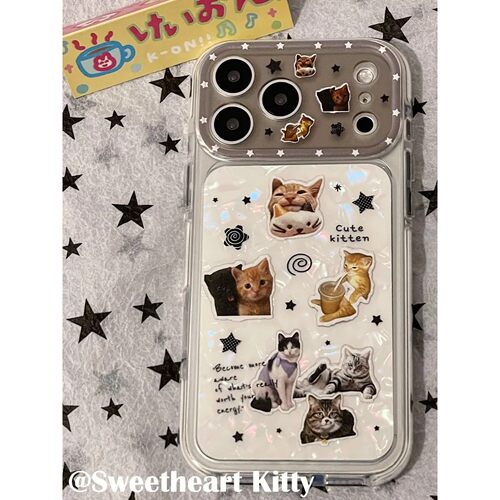 萌宠小猫咪大合集简约ins手机壳17promax保护iphone15女iPhone16pro双层iphone16卡通iPhone17苹果15pro
