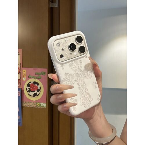二.白底蕾丝十字架简约ins手机壳17promax保护iphone15女iPhone16pro双层iphone16卡通iPhone17苹果15pro