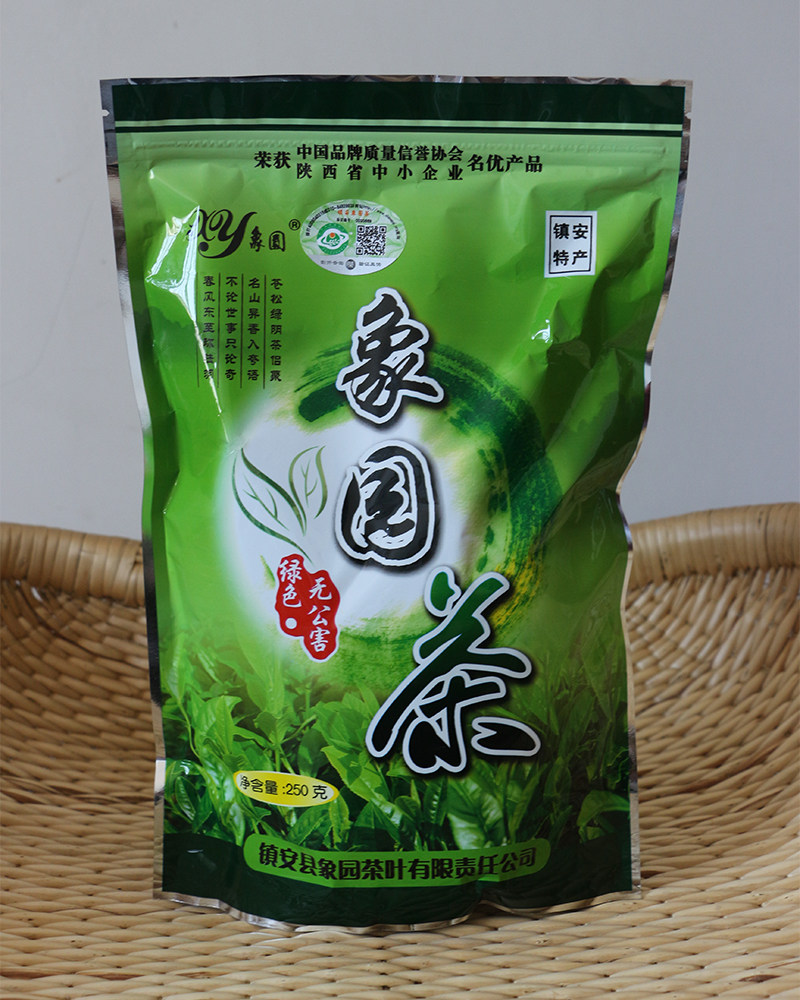 2023新茶陕西商洛镇安特产象园茶秦岭泉茗商南绿茶镇安象园茶250g