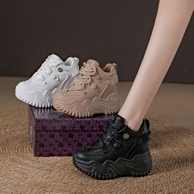 震地王真皮老爹鞋休闲鞋