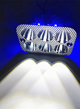 摩托车改装件LED大灯GY6鬼火国三福喜12VLED前灯泡前大LED灯泡