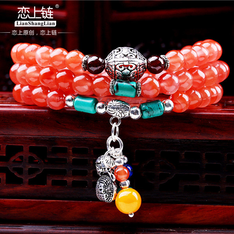 Fall in love Nanhong agate Bracelet natural Liangshan Ice Cherry Red Turquoise Hand string crystal Jewelryin the Accessories/Fashion Jewelry, Bracelets  category - from Buy2taobao.com to provide professional Taobao agent buy service