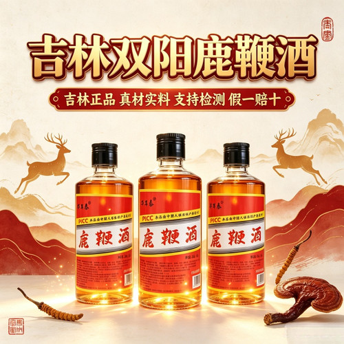 【假一赔十】正宗正品吉林双阳鹿鞭酒人参鹿茸血梅花鹿养生酒滋补