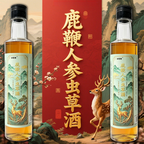 【鹿鞭人参虫草酒】吉林双阳高配正宗鹿鞭酒人参梅花鹿养生酒滋补