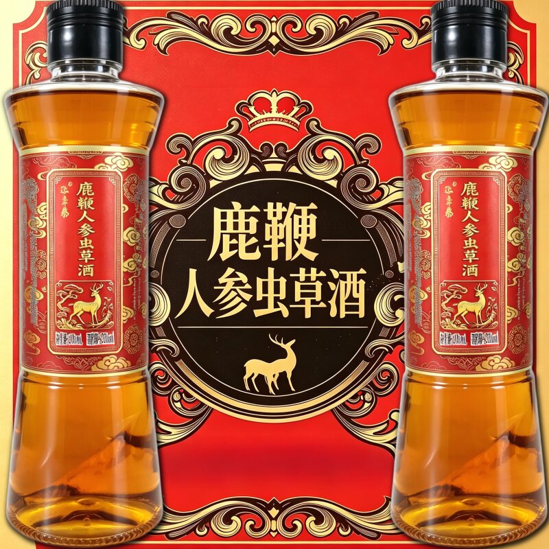 【假一赔十】正宗正品吉林双阳鹿鞭酒人参鹿茸血梅花鹿养生酒滋补