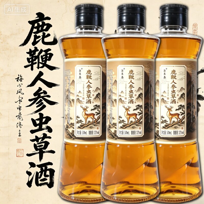 【假一赔十】正宗正品吉林双阳鹿鞭酒人参鹿茸血梅花鹿养生酒滋补