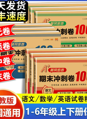 一年级上册试卷二年级三四五六年级人教版100分单元测试卷全套语文数学英语小学黄冈专项同步真题单元卷尖子生密卷期末冲刺一百分
