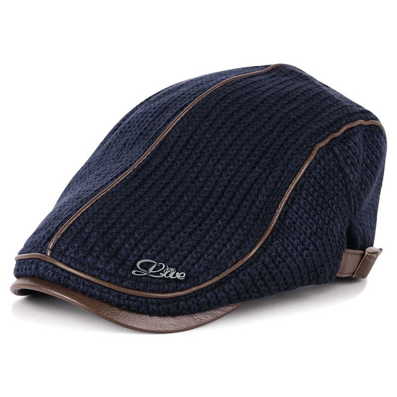 鸭舌帽休闲针织毛线帽前进帽帽子