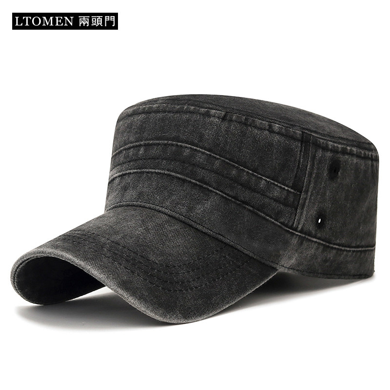 平顶帽男春秋遮阳复古做旧休闲