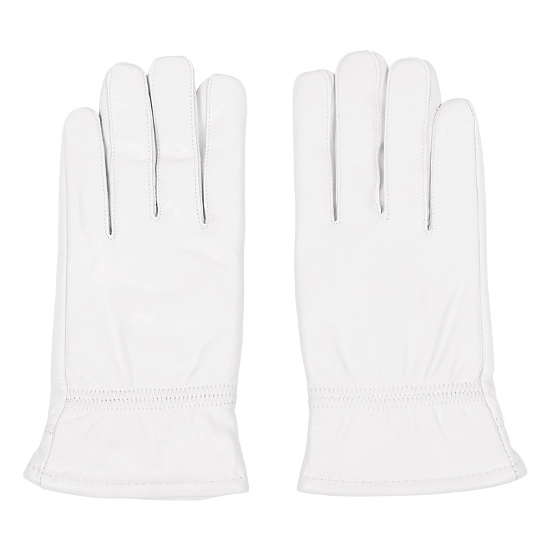 两头门新款真皮手套男女绵羊皮加绒手套冬季户外加厚保暖开车手套