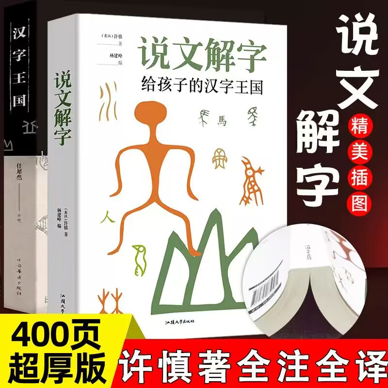 2册 说文解字：给孩子的汉字王国+汉字王国 中国汉字语言文字青少年中小学生阅读说文解字画说汉字科普书籍