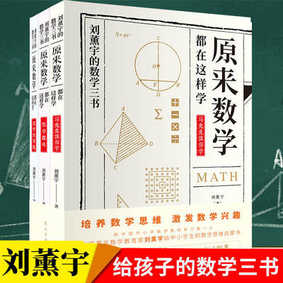 3册给孩子的数学三书 刘薰宇原来数学可以这样学数学王国奇遇记中小学生课外阅读书籍自然科学数理化知识大全读物经典科普百科书籍