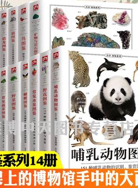哺乳动物图鉴蝴蝶野花野菜身边常见水果蔬菜观赏鱼类名犬狗猫鸟类恐龙矿物与岩石完全图鉴蔷薇花全图解中国科普养多肉茶类书籍