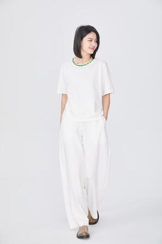 ZBY原创2026年夏新款休闲运动简约风圆领短袖针织套装女663/665