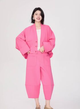 ZBY原创2026春季新款时尚休闲运动空气棉外套女宽松显瘦外套85028