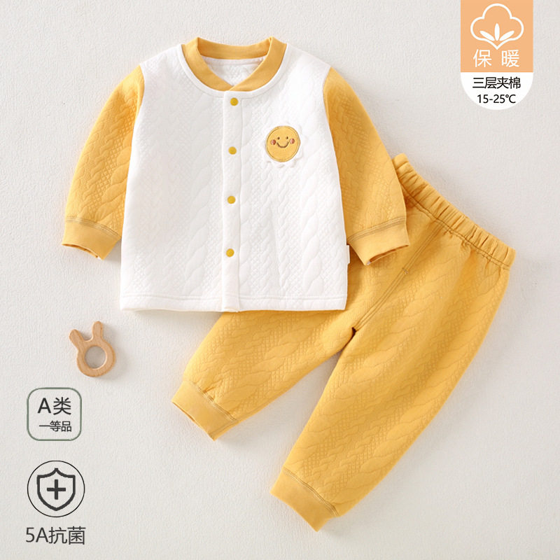 婴儿三层保暖分体套装秋冬新款加厚内衣秋衣秋裤新生儿两件套,童装/婴儿装/亲子装,内衣套装,淘宝优惠券,粉丝福利购,淘宝优惠卷