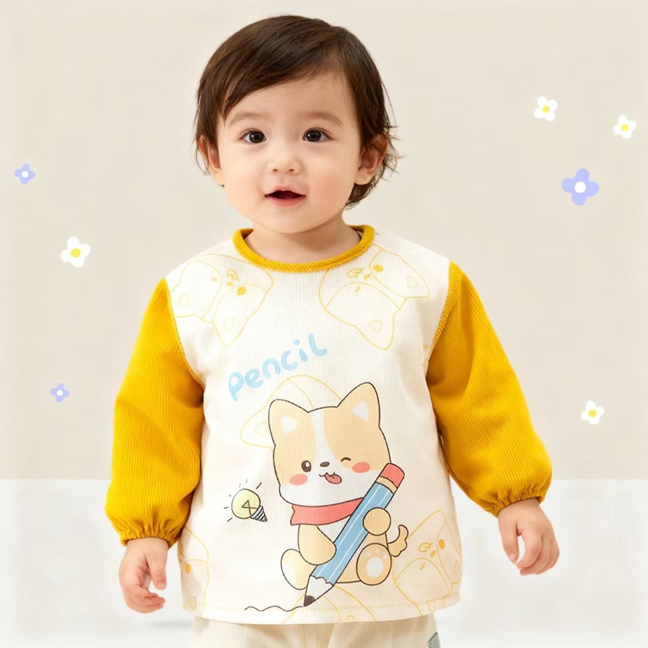 宝宝罩衣围兜婴儿防水吃饭反穿衣长袖秋冬儿童围裙幼儿园护衣围衣,童装/婴儿装/亲子装,反穿衣/罩衣,淘宝优惠券,粉丝福利购,淘宝优惠卷