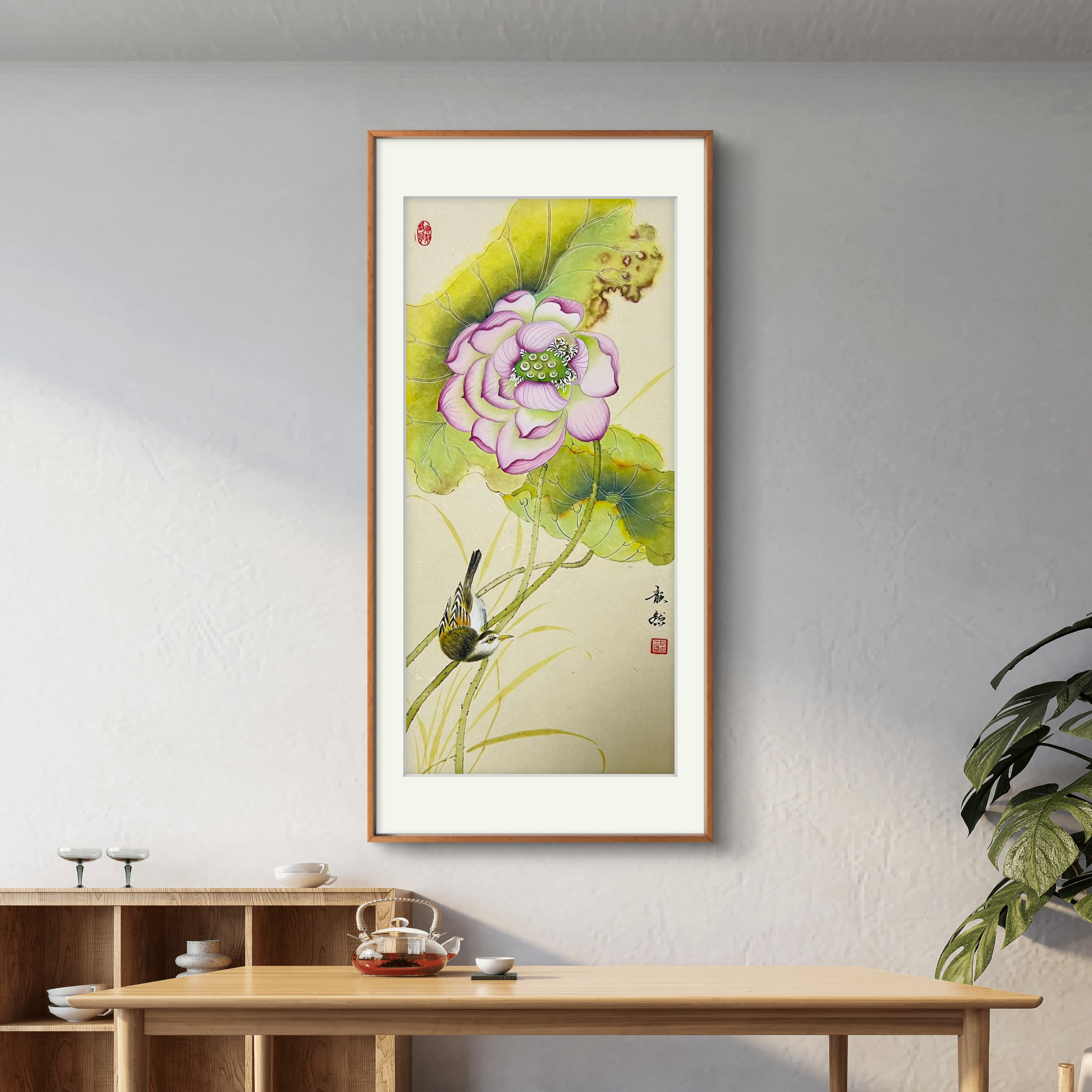 双十一促销活动名家手绘国画花鸟画客厅装饰画玄关挂画收藏品