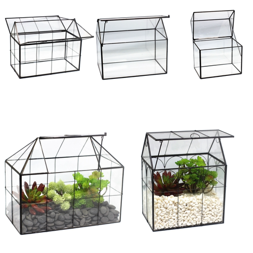 房子迷你玻璃微景观花盆