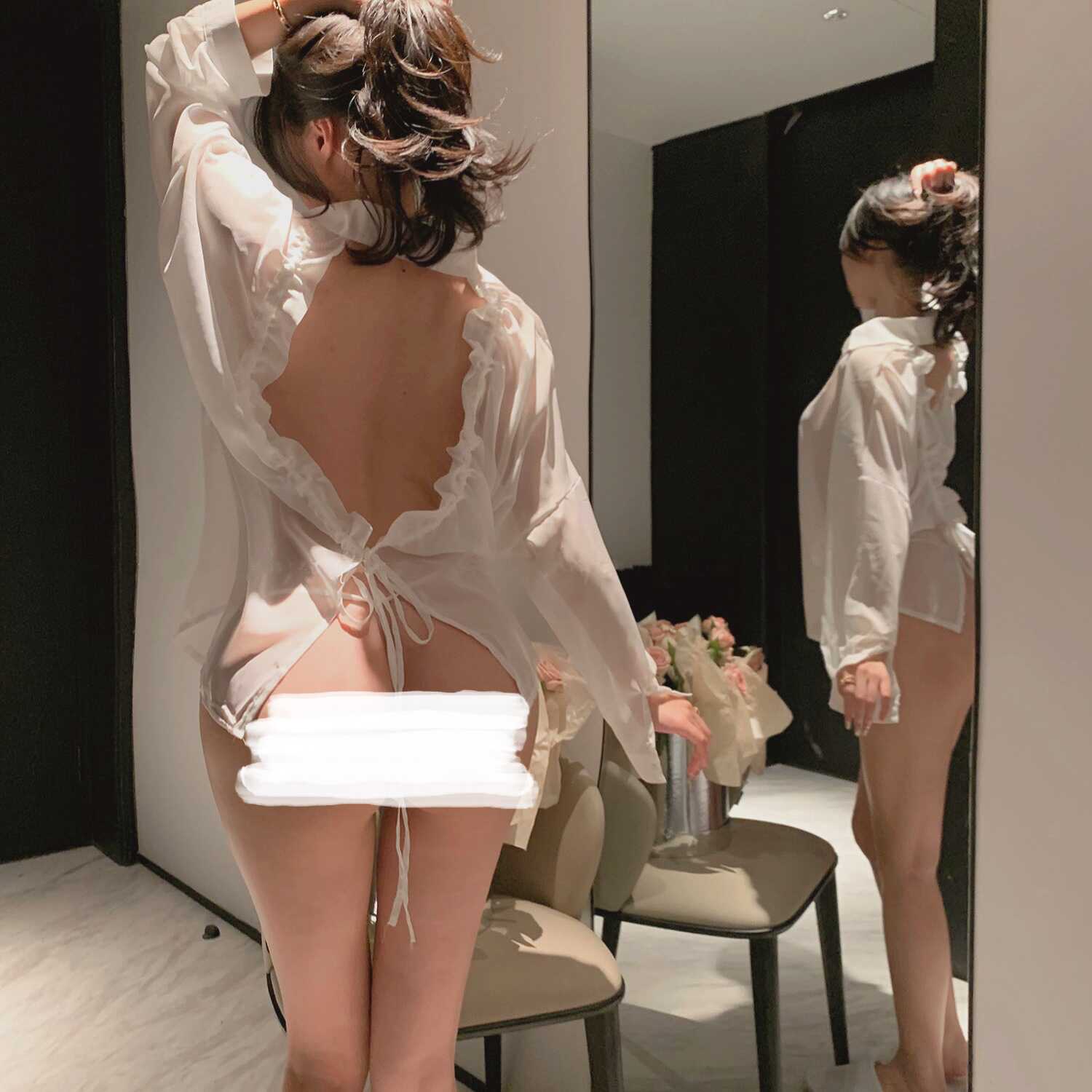 情调露背男友风丝绸衬衫睡衣女性感火辣纯欲诱惑睡裙新款q趣衣服