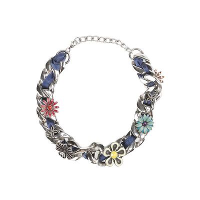 玩物制造做旧钛钢项链男缎带