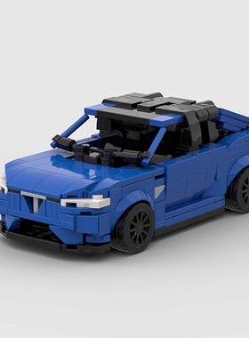 特斯拉Model X鸥翼门汽车模型小颗粒MOC积木益智拼装模型speed8格